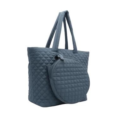 Imagem de Fenteer Bolsa de tênis para tênis, bolsa multifuncional, fácil de organizar, espaçosa, de badminton, esportiva para treinamento, Azul