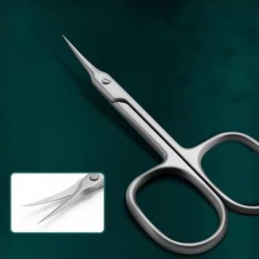 Imagem de 1 removedor de pele morta, aparador de unhas, ferramentas de unhas de salão de beleza, tesoura de ponta curva de pedicure de aço inoxidável