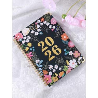 Imagem de Agenda acadêmica de janeiro de 2026 a dezembro de 2026, livro de planejamento de agenda semanal e mensal, A5 (15 x 20 cm), caderno de calendário diário com abas, organizador de escola universitária