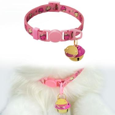 Imagem de Coleira simples e moderna com estampa de transferência de calor com estrela e sino