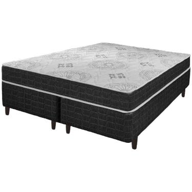 Imagem de Cama Box Queen Size Preto + Colchão San Francisco D33 158cm Preto