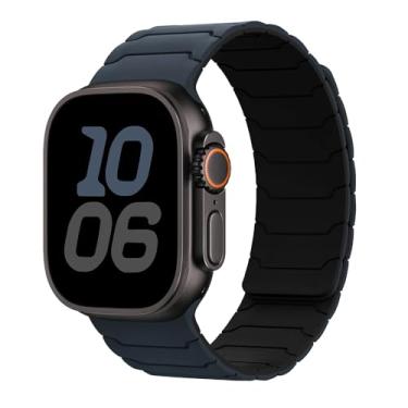 Imagem de Pulseira magnética para Apple Watch série 10/9/8/7/6/5/4/3/SE/2nd/Ultra2 de 49 mm, 46 mm, 45 mm, 44 mm, 42 mm, 41 mm, 40 mm, 38 mm, 48 mm, 40 mm, pulseira de silicone esportiva para Apple Watch Series