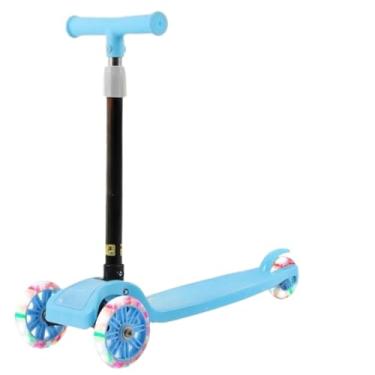 Imagem de Patinete Infantil 3 Rodas De Led Dobrável Scooter Crianças (Azul)