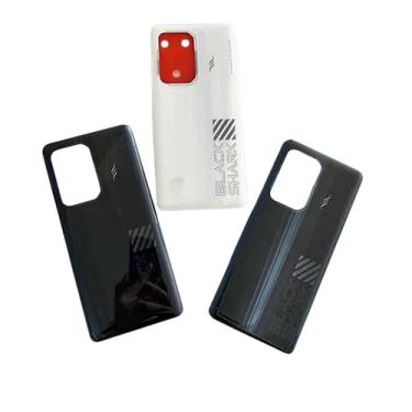 Imagem de SHOWGOOD Capa traseira para Xiaomi Black Shark 5 capa traseira porta traseira chassis para peças de reparo de smartphone BlackShark5 (preto)