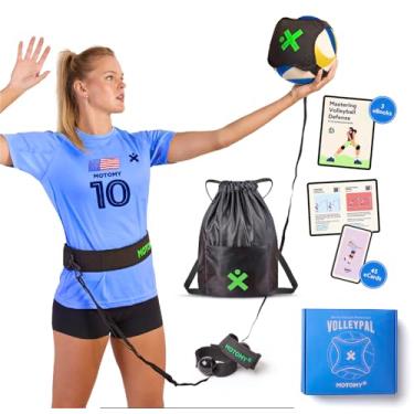 Imagem de MOTOMY Equipamento de treinamento de vôlei 'VolleyPal' – Treinador de rebote solo para servir, ponta, conjunto e pass; presentes de equipamentos de treino internos e externos para iniciantes e