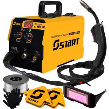 Imagem de Máquina Solda Inversora Mig 160a Sem Gás 3 Em 1 Tig Lift Eletrodo Easy