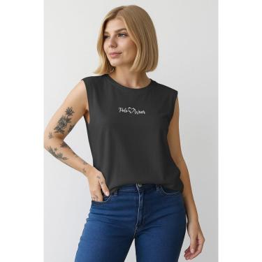 Imagem de T-Shirt Feminina Sem Cava Polo Wear Preto-Feminino