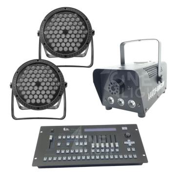 Imagem de Kit 2 Par Led Slim Rgb + Máquina De Fumaça 600W + Mesa Pilot