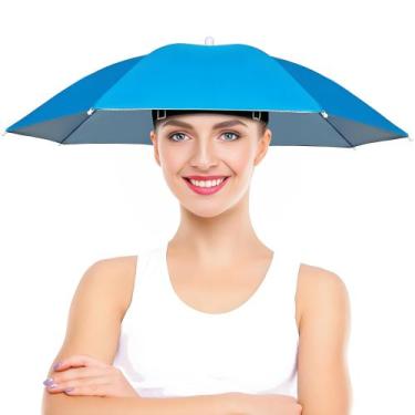 Imagem de Chapéu de guarda-chuva NOUCCI para adultos, mulheres e homens, azul ce