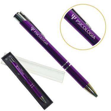 Imagem de Caneta Personalizada Coloridas Cursos Metal Profissional Psicologia - 