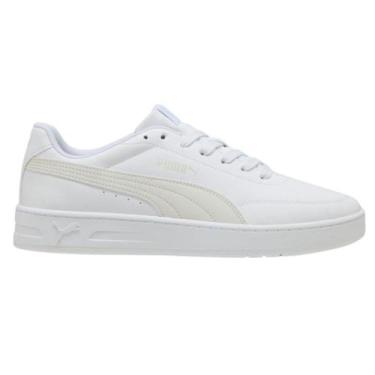 Imagem de Tênis Puma Court Classic Clean Masculino Original, 41, Branco, Bege, M