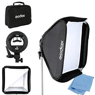 Imagem de Godox Softbox universal dobrável de 81.3 cm x 81.3 cm 80 cm x 80 cm com suporte Speedlite estilo S para flash bowens acessórios de montagem Elinchrom ajustável direção ajustável