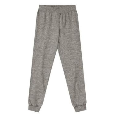 Imagem de Calça Jogger Básica Infantil Menina Em Moletinho Brandili, 10, Cinza