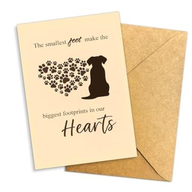 Imagem de The Smallest Feet Make The Biggest Footprints In Our Hearts - Cartão de simpatia de perda de animais de estimação para dono de animal de estimação - Cartão de perda de cachorro ou gato - Cartão de