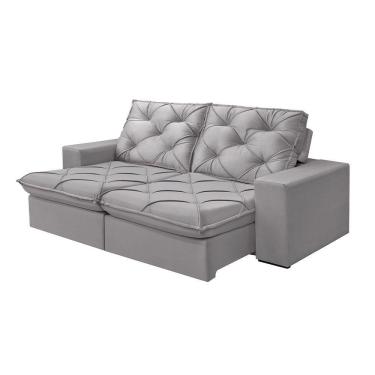 Imagem de Sofá 5 Lugares Retrátil E Reclinável Martins M-176 Veludo Cinza