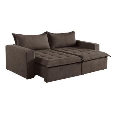 Imagem de Sofá Cama 4 Lugares Retrátil Reclinável M-184 Veludo Martins Marrom