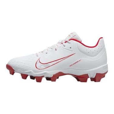 Imagem de Nike Chuteira feminina Hyperdiamond 4 Keystone (FZ0920-104, branco/platina pura/vermelho universitário), Branco/platina pura/vermelho universitário, 34