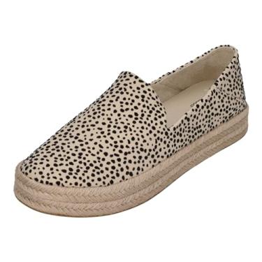 Imagem de TOMS Sapatilhas femininas Carolina Espadrille Slip On Casual - Preto, Mini chita flocada, 35