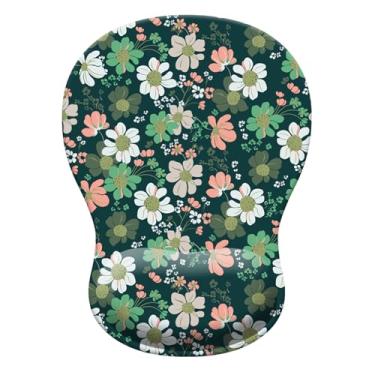 Imagem de Mouse pad de gel com descanso de pulso, mouse ergonômico côncavo com base de poliuretano antiderrapante e superfície lisa tapete de acessórios de mesa confortáveis para escritório, jogos em casa e