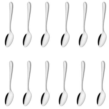 Imagem de Conjunto de Colheres para Chá em Aço Inox, 12 Pçs, Design Elegante, Utensílio Ideal para Restaurantes, Buffets, Mesa Posta, Cozinha, Uso Doméstico (Jogo de 12 Colheres de Chá America)
