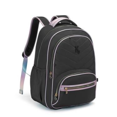 Imagem de Mochila Kika Escolar Feminina Grande Forrada Para Notebook - D Present