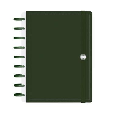Imagem de Caderno Iscool Disc Inteligente 140 Folhas Solid Colors Verde Militar M+