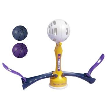 Imagem de Shakven Jogo de basquete de mesa,Jogo de tabuleiro de basquete - Conjunto de brinquedos de basquete de dedo | Brinquedo de jogo interativo para coordenação mão-olho, equipamento de treinamento para