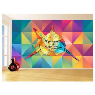 Imagem de Papel De Parede Animais Pop Art Tubarão PXA558 1,75X2,0M - Você Decora