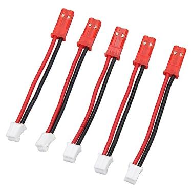 Imagem de ZJchao Conectores RC 5 Unidades, Cabo de Extensão RC Macho para Macho, Adaptador Conector PH2.0 2P para Cabo Adaptador JST, para Veículo Rastreado SCX24 1/24
