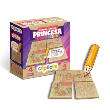 Imagem de Quebra Cabeça Infantil Princesa e Unicórnio Sopecca - ES27