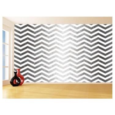 Imagem de Papel De Parede 3D Sala Chevron Zig Zag Listras 3,5M Zig133 - Você Dec