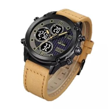 Imagem de Relogio Masculino Elegante de Pulso Social – Analógico e Digital, Luxo Moderno, Design Impactante