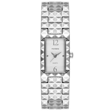 Imagem de Mondaine Relógio Feminino Prata Metal Quadrado Mostrador Prata