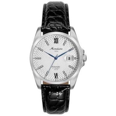 Imagem de Mondaine Relógio Automático Masculino Calendário Branco Couro