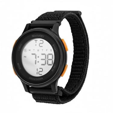 Imagem de TOCCOOL Relógio digital infantil para pulsos pequenos, relógio esportivo unissex à prova d'água com pulseira de velcro curta, luz de fundo, alarme, cronômetro, contagem regressiva, números fáceis de