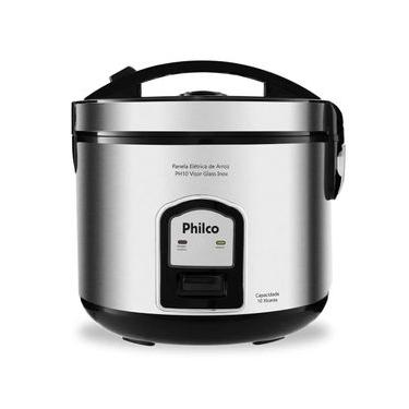 Imagem de Panela Elétrica de Arroz Philco PH10P Visor Glass 10 Xícaras - Inox