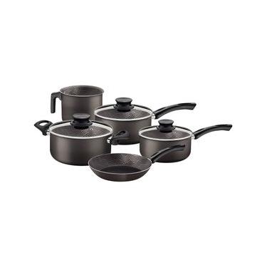 Imagem de Jogo de Panelas Tramontina 5 Peças Paris em Alumínio com Revestimento Antiaderente Starflon Max Grafite NA