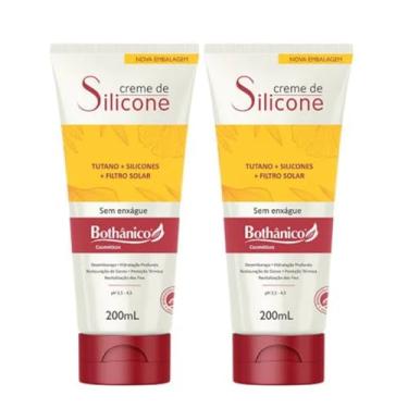 Imagem de Kit 2 Creme de Silicone 200ml - Sem Enxague, Filtro Solar, Umectação, Proteção Térmica e Brilho Intenso | Bothânico Hair Cosméticos