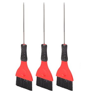 Imagem de Yinhing Conjunto de Escova de Tintura de Cabelo Profissional de 3 Unidades Com Pino de Aço Inoxidável Design Removível Controle Ergonômico Nylon para Fácil Aplicação na Criação de Penteados