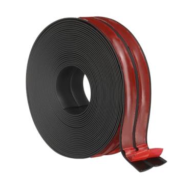 Imagem de PATIKIL Protetor de canto de parede de 6 cm x 9 m, protetor de borda autoadesivo de canto de parede, acabamento de moldagem flexível para bancada de teto, preto