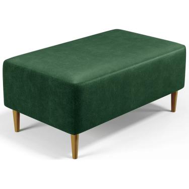 Imagem de Puff Bela Manu Decor Madri Pés Palito Couríssimo Verde Musgo