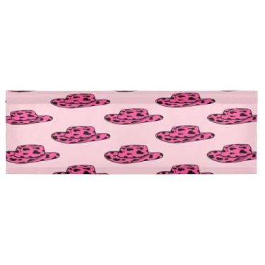 Imagem de Qilmy Cortinas de chapéu de cowboy de vaca para cozinha ou banheiro, sanefas de janela para tratamento de varão, bolso drapeado 137 x 45 cm para filtragem de luz, sala de estar, quarto778