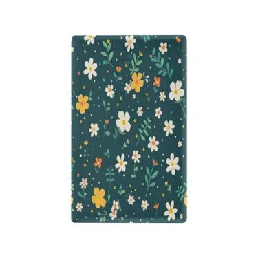 Imagem de Wassud Flores simples interruptor de luz placa decorativa para tomada placa de parede para tomadas elétricas em branco 4,53 x 2,76 polegadas