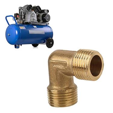Imagem de Pssopp Junta de Tubo de Latão de ângulo Reto, Acessórios de Tubo de Latão Sólido, Conexão de Cotovelo de Rosca G3 8 para Acessórios de Compressor de Ar Barstock Street Elbow