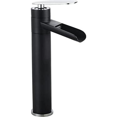 Imagem de YYBOES Torneira de pia de banheiro torneiras de banheiro alça única torneira de banheiro torneira de banheiro retrô torneira de pia de banheiro torneira preta torneira de banheiro furo único