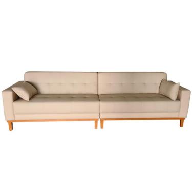 Imagem de Sofá  Gianni Bipartido Tecido Acquablock Pé Base Madeira  350cm - 4R E