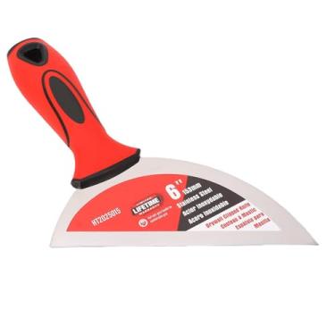 Imagem de WALFRONT Raspador de Massa Chanfrado de Aço Inoxidável, Alça Leve e Confortável, 6 Tamanhos, para Reparo de Drywall, Remoção de Tinta, Raspagem de Papel de Parede