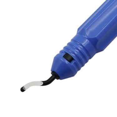 Imagem de 1 peça de aço inoxidável azul NB1100 kit de ferramentas de rebarbação remoção de rebarbas de borda de precisão em tubos de encanamento de cobre, ferro, latão e PVC, plásticos de impressão 3D, arte de