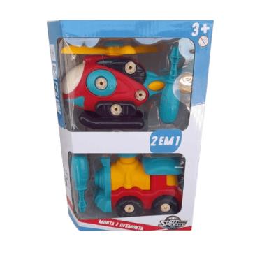 Imagem de Trenzinho e Helicoptero Hot Speeds - Monta e Desmonta HONGYAO