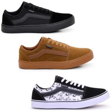 Imagem de Kit Combo Três Pares de Tênis Casual Skate Escolar Haymax Original com
